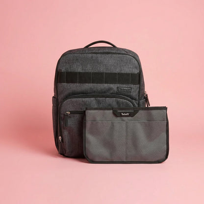 Bebefit backpack and organizer pouch on pink background, bebefit.eu, Backpack Organizer Set