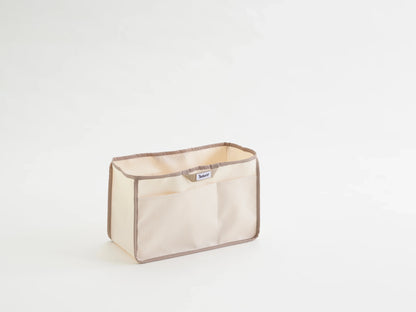 bebefit.eu Organizer Bag, beige fabric storage insert with outer pocket on white background