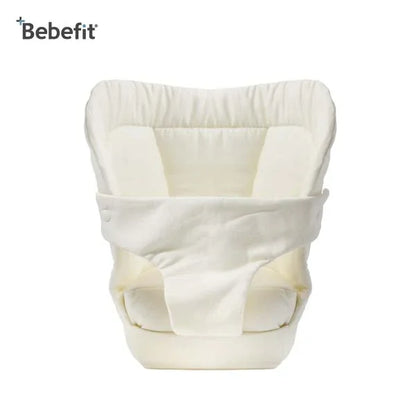 Bebefit.eu premium ergonomic baby carrier insert in soft white, front view
